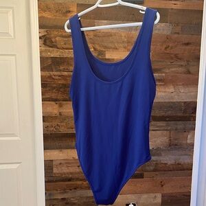 Blue Sleeveless Bodysuit